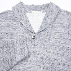 Marine Layer Shawl Collar Sweater Men's Small Long Sleeve Pullover Solid Gray